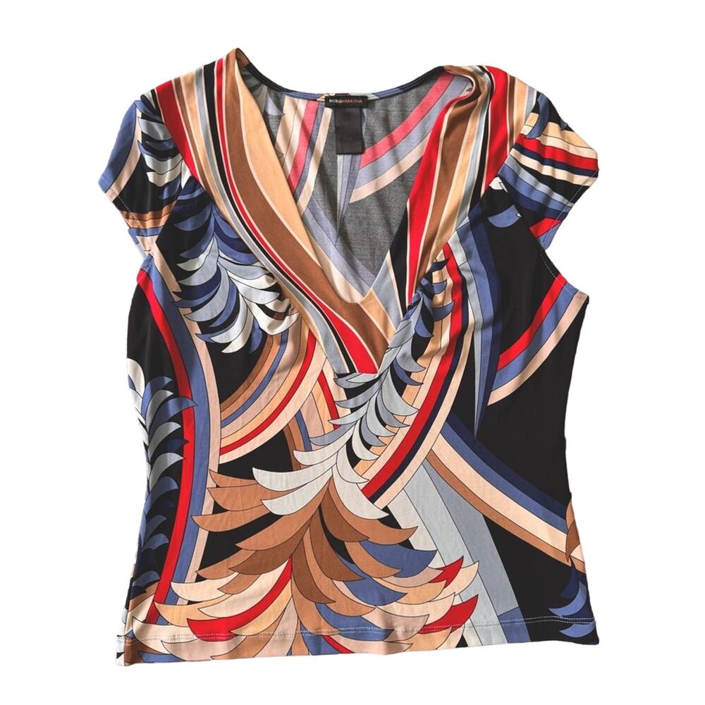 VTG 90s BCBG max azria graphic print top